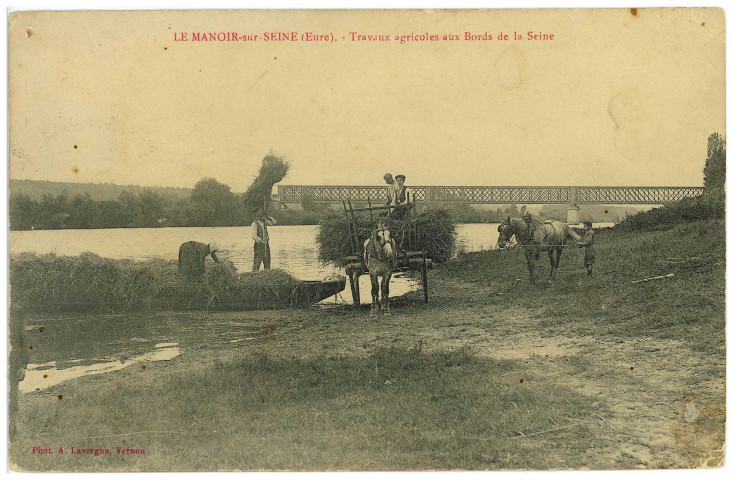 Manoir (Le). Travaux agricoles aux Bords de la Seine.