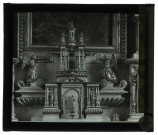 Église de Bernienville (Eure), autel-retable, anges de Michel Lourdel.