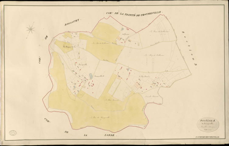 Saint-Ouen-de-Thouberville. Section A _ de la Franqueville _ Feuille Unique