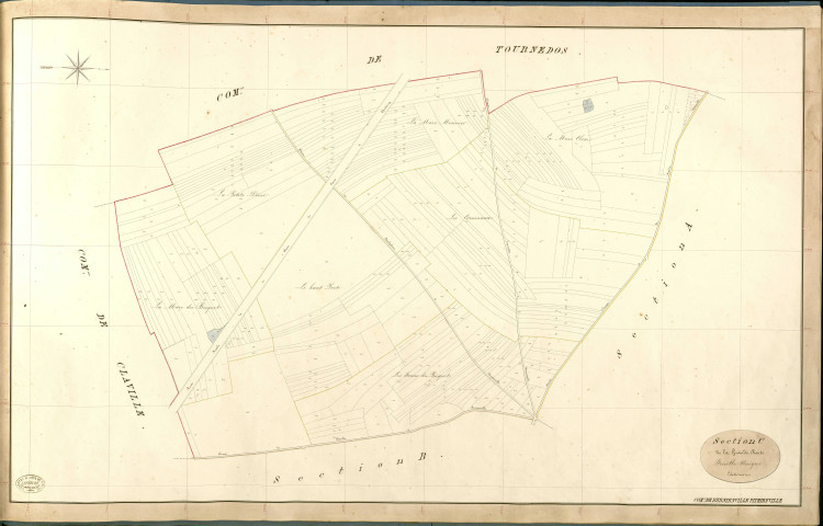 Bernienville. Section C _ de la Grande Route _ Feuille Unique
