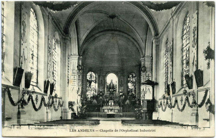 Andelys (Les). Chapelle de L'Orphelinat Industriel.