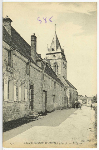 Saint-Pierre-d'Autils. L'Eglise.