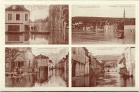 Andelys (Les). Crus de la Seine en Janvier 1910 (Quatre cartes).