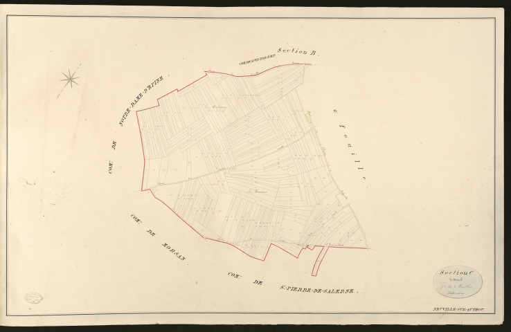 Neuville-sur-Authou. Section C _ du Mesnil _ 1 re de 2 Feuilles
