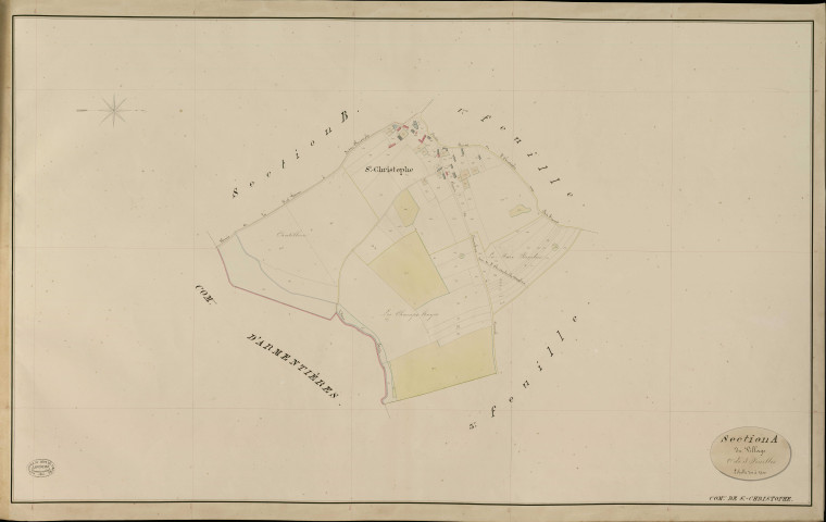 Saint-Christophe-sur-Avre. Section A _ du Village _ 2e de 3 Feuilles