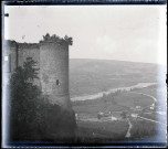 Vue de la vallée de la Seine depuis les ruines du Château Gaillard aux Andelys (Eure).