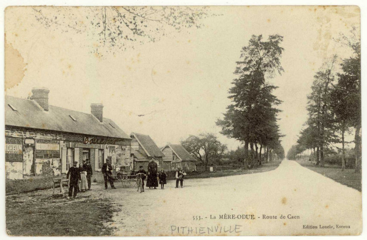 Bernienville. La Mère Odue - Route de Caen.