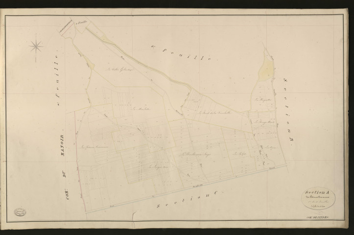 Pitres. Section A _ des Pâtures Communes _ 1re de 4 Feuilles