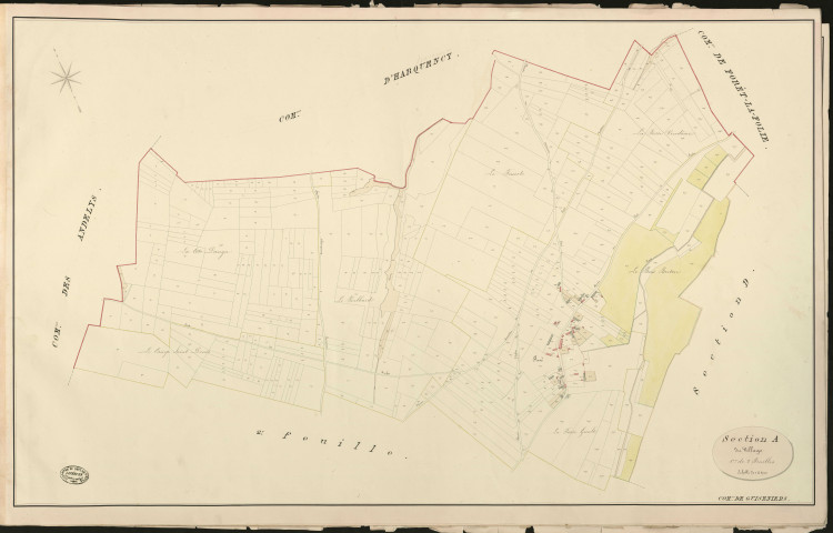 Guiseniers. Section A _ du Village _ 1re de 2 Feuilles