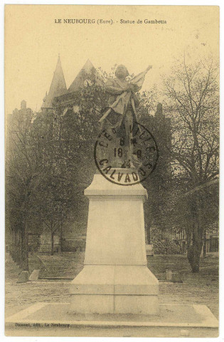 Neubourg (Le). Statue de Gambetta.
