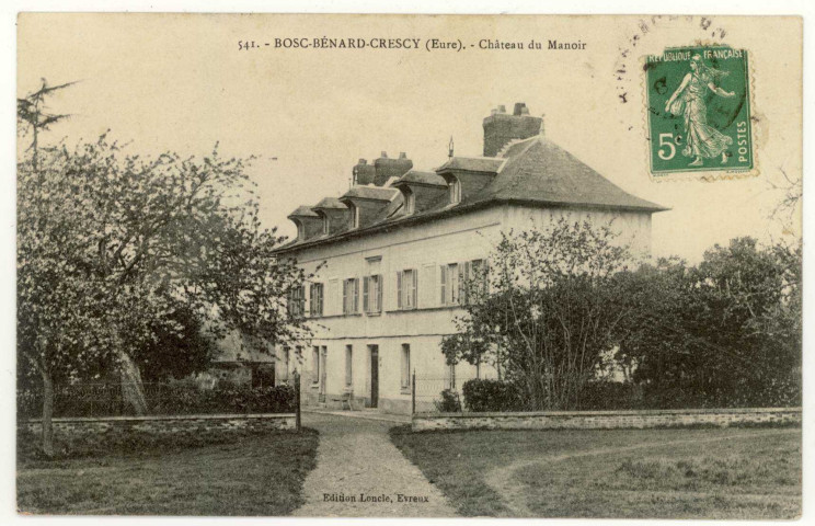 Bosc-Bénard-Crescy. Château du Manoir.