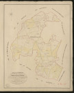 Saint-Denis-de-Bosguérard. Tableau d'assemblage _ du Plan Parcellaire de la Commune de St Denis-du-Boscguerard _ Canton de Bourgtheroulde - Pontaudemer - Eure. _ Terminé sur le terrain en 1828, sous l'administration de M.le Vicomte Raymond Delaitre, Préfet _ M. Belliard, maire _ en sous la Direction de M. Hurtrelle, Directeur des Contributions directes. _ M. Hautier, Géomètre en Chef. _ Par M. Lenglet, Géomètre de 1re classe.