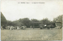 Ecouis. Le départ de l'aéroplane.