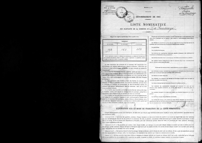 SAUSSAYE(LA) 1911