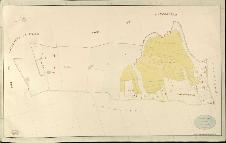 Chapelle-Hareng (La). Section C _ de la Lande _ 1re de 2 Feuilles