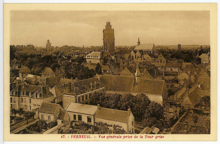 Verneuil-sur-Avre. Vue générale prise de la Tour grise.