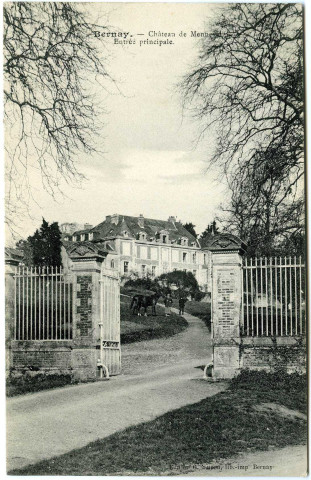 Menneval. Environs de Bernay. - Château de Menneval - Entrée principale.
