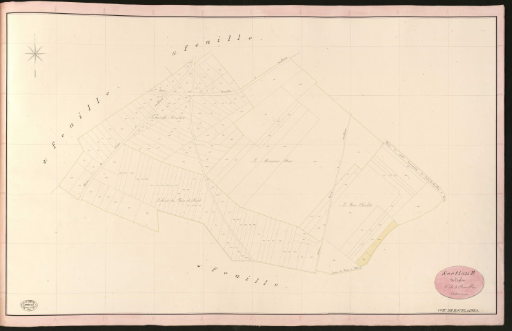 Mouflaines. Section B _ de l'Eglise _ 3e de 5 Feuilles