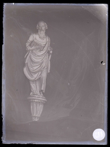 Église de Vandrimare (Eure), statue de Saint-Thomas.
