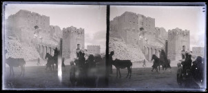 Entrée de la citadelle d'Alep (Syrie).