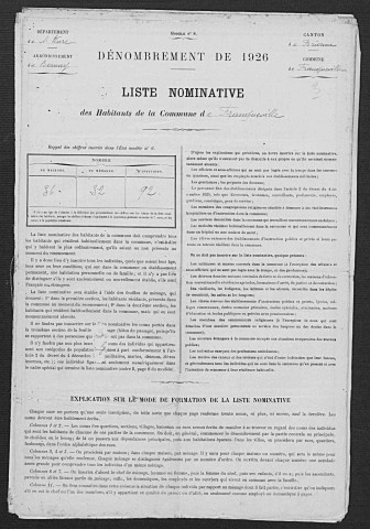 FRANQUEVILLE 1926