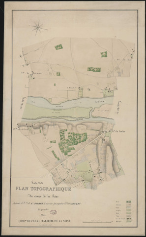 Cours de la Seine de Notre-Dame de L'Isle à Saint-Pierre-La-Garenne. - "Plan topographique du cours de la Seine depuis Saint-Pierre-La-Garenne jusqu'au hameau du Goulet. Feuille n°26"