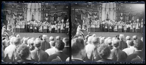 Procession en l'honneur de la béatification de Sainte-Thérèse de Lisieux à Lisieux (Calvados).