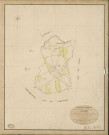 Blandey. Tableau d'assemblage _ du Plan Parcellaire de la Commune de Blandey _ Canton de Damville - Evreux - Eure. _ Terminé sur le Terrain le 27 Mars 1839 , sous l'administration de M. de Monicault, Préfet _ M. Cordon, Maire _ sous la Direction de M. Garnier, Directeur des Contributions directes _ M. Le Fébure, Géomètre en Chef. _ Par M. Depoilly, Géomètre de 1re classe.