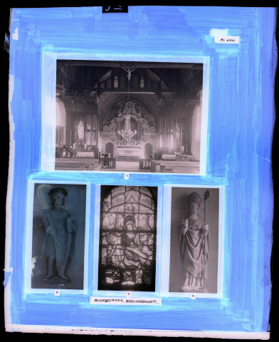 "Églises rurales du département de l'Eure" du chanoine Bonnenfant tome I, planche XVIII Roman (Eure) et Bois-Anzeray (Eure).