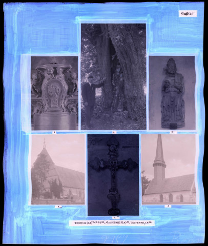 "Églises rurales du département de l'Eure" du chanoine Bonnenfant tome II, planche CXLII Le Troncq (Eure), La Vacherie (Eure) et Vatteville (Eure).