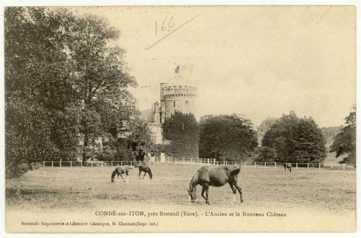 Condé-sur-Iton. L'Ancien et le Nouveau Château.