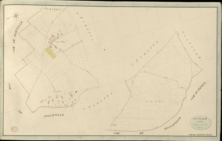 Saint-Aubin-de-Scellon. Section E _ des houlles _ 4e et dernière Feuille