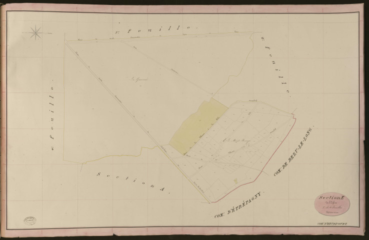 Heudicourt. Section E _ de l'Eglise _ 3e de 4 Feuilles