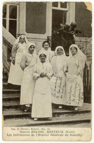 Bémécourt. Les Infirmières de l'Hôpital Bénévole de Souvilly.