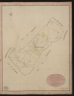 Mesnil-sous-Vienne. Tableau d'assemblage du Plan Parcellaire de la Commune de Mesnil-sous-Vienne. _ Canton de Gisors - Andelys - Eure. _ Terminé sur le terrain le 28 août 1840, sous l'administration de M. de Monicault, Préfet - M. Allex, Maire et sous la direction de M. Garnier, Directeur des Contributions directes. _ M. Le Fébure, Géomètre en Chef. _ Par M. Pizier, Géomètre de 1re classe