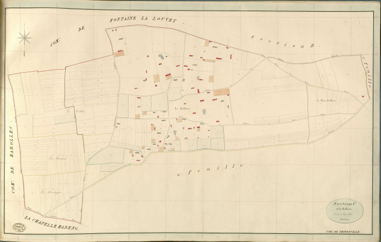 Thiberville. Section C _ de la Bulletière _ 2e de 3 Feuilles