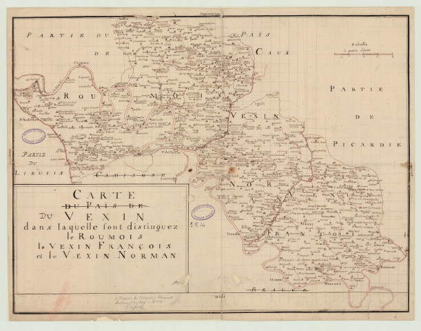 Carte du Vexin et du Roumois