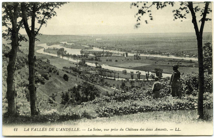 Amfreville-sous-les-Monts. La Vallée de l'Andelle. - La Seine, vue prise du Château des deux Amants.