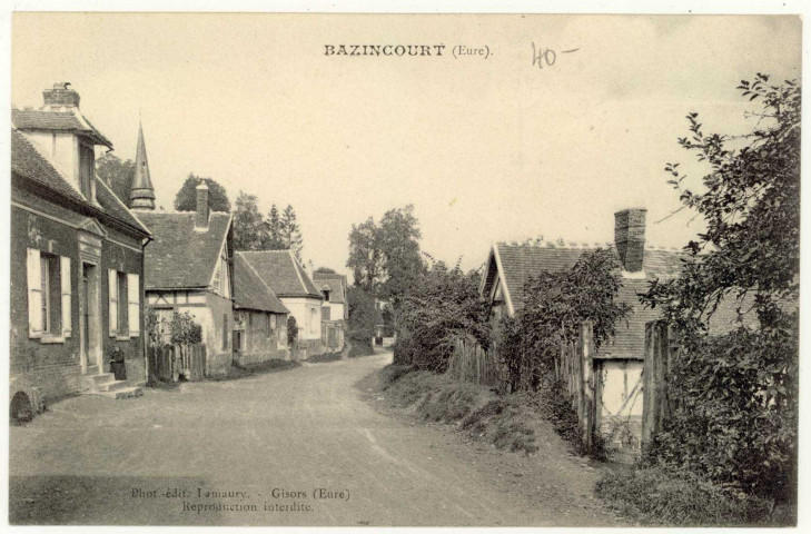 Bazincourt-sur-Epte. Une rue.