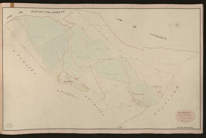 Charleval. Section C _ du Pont d'Andelle _ 1re de 4 Feuilles
