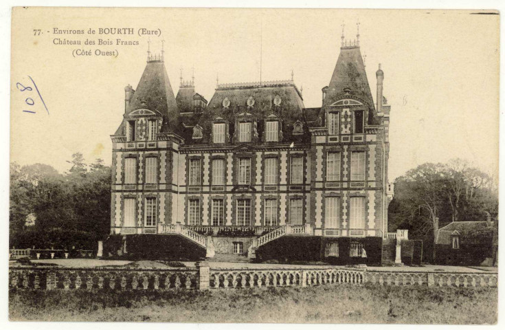 Barils (Les). Château des Bois-Francs. Côté Ouest.