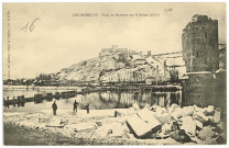 Andelys (Les). Pont de Bateaux sur la Seine (1870).