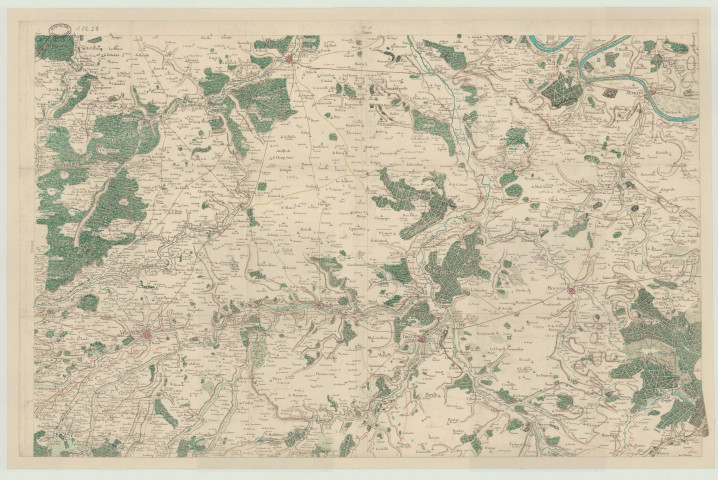 Carte de Cassini n° 26 (Évreux, Dreux)