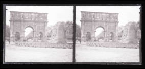 Arc de triomphe de Constantin de Rome (Italie).