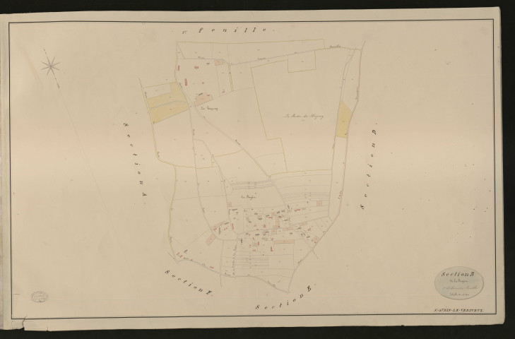 Saint-Aubin-le-Vertueux. Section B _ de la Fagère _ 2e et dernière Feuille