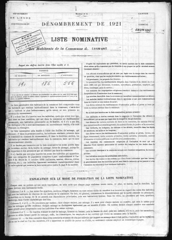 CAUMONT 1921