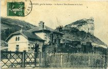 Andelys (Les). La Roque - La Roche à tête d'homme et la Gare.
