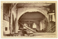Ezy-sur-Eure. Eglise d'Ezy, après l'effondrement d'une des poutres maîtresses (16 juillet 1939).