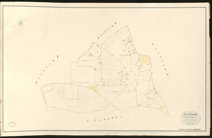 Saint-Aubin-du-Thenney. Section E _ de la haute Equerre _ 1re de 2 Feuilles