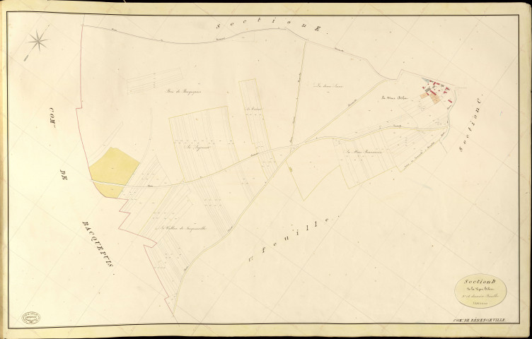 Bérengeville-la-Campagne. Section D _ de la Vigne hébert _ 2e et dernière Feuille